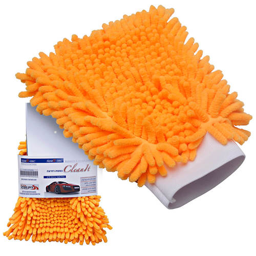 כפפת מיקרופייבר 20X14CM לרחיצת הרכב