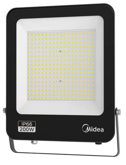 פנס הצפה 110LM/W MIDEA 200W גוף שחור/אור יום 6500K