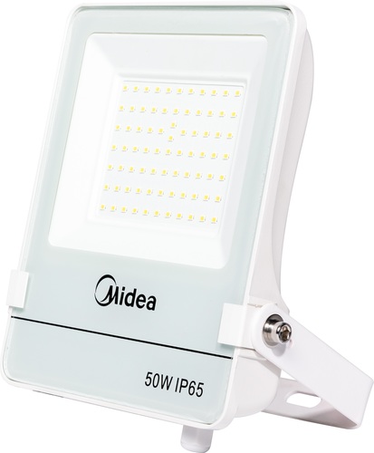 פנס הצפה 100LM/W MIDEA 50W גוף לבן/אור חם 3000K