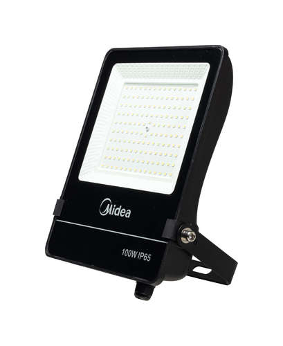 פנס הצפה 100LM/W MIDEA 100W גוף שחור/אור חם 3000K