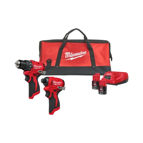 סט מברגות קומפקטיות נטענת 12V BL - מילווקי MILWAUKEE - דגם M12 BLPP2D