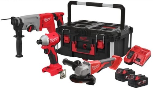 סט דבלין 3 כלים כולל 2 סוללת 5A דגם Milwaukee 18V