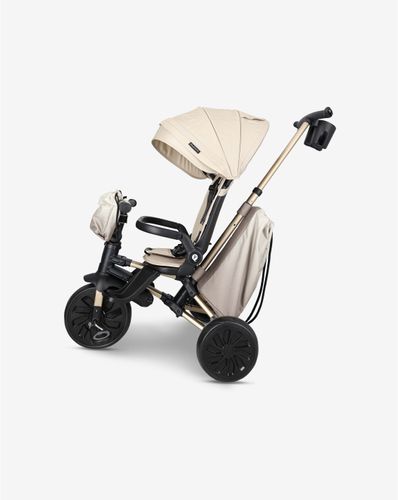 תלת אופן מתקפל 7 ב-1 בעל משענת מתכווננת MINENE X QPLAY-צבע בז'