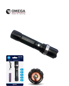 פנס נטען 10W עם זום טלסקופי OMEGA