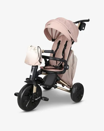 תלת אופן מתקפל 7 ב-1 בעל משענת מתכווננת MINENE X QPLAY-צבע ורוד