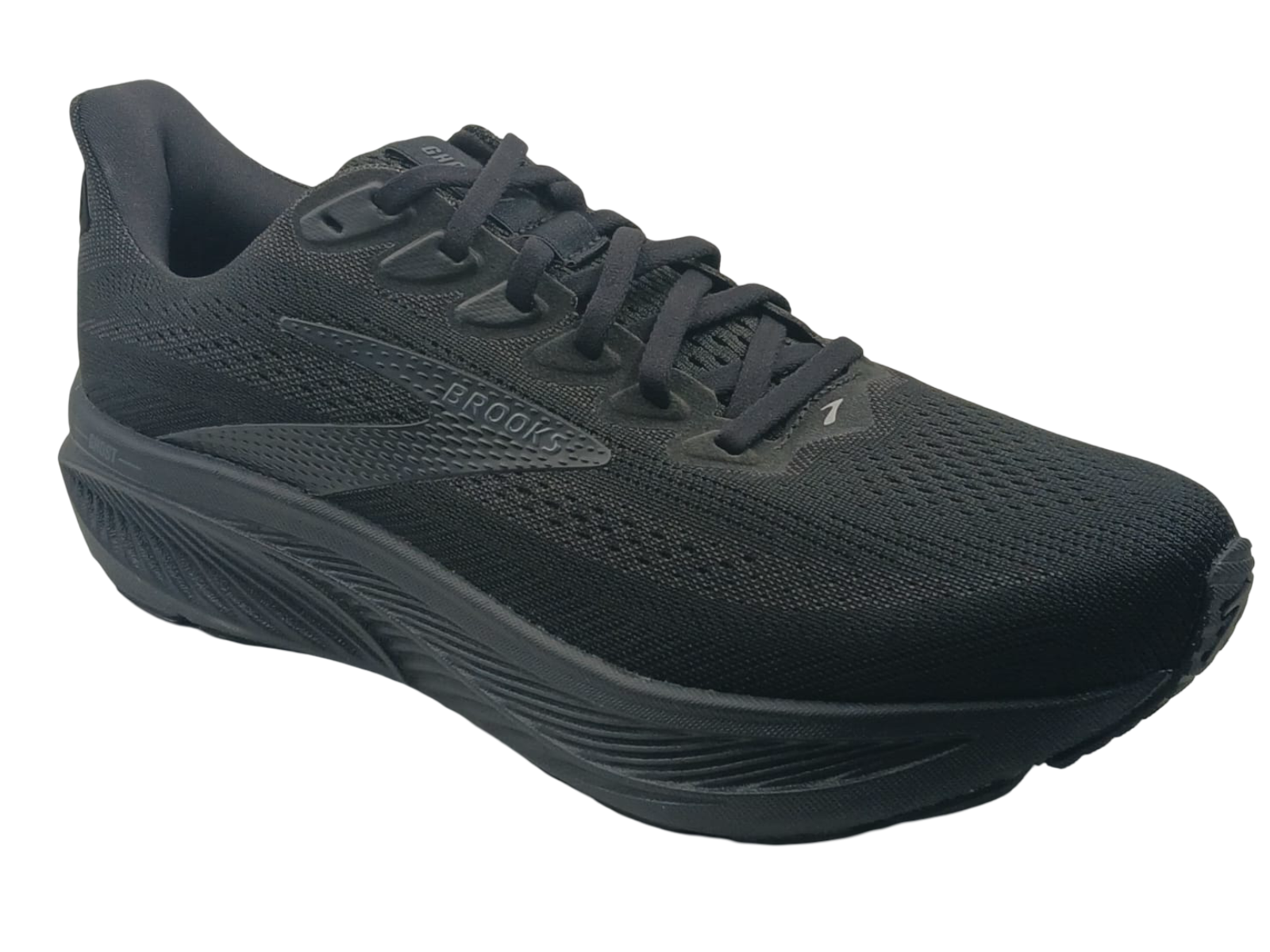 נעלי ריצה והליכה רחבות 2E לגברים ברוקס BROOKS GHOST 17 בצבע שחור 