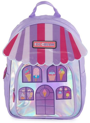 תיק גן מינימי מעוצב עם שני תאי אחסון ושני תאים צדדים לבקבוקים - גלידות