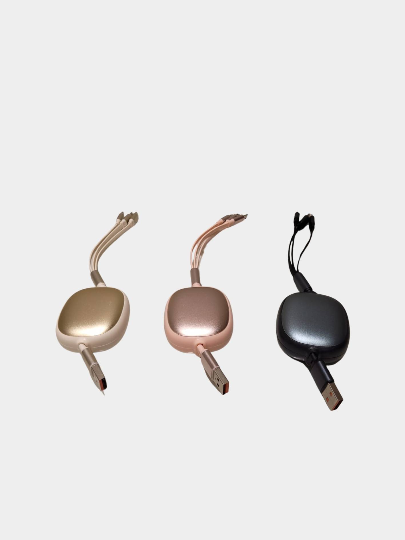 מפצל USB מטאלי שחור בז או ורוד