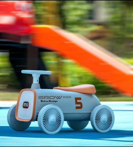 בימבה רטרו עם גלגלים שקטים, אורות LED ותא אחסון - כחול