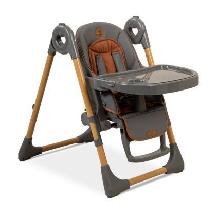 כסא אוכל  לתינוק ולילד BÉBÉ דגם woody אפור עץ