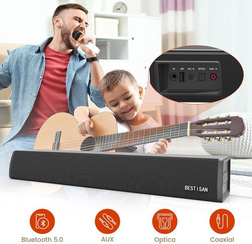 Karaoke Bestisan Soundbar לטלוויזיה עם 2 מיקרופונים אלחוטיים למבוגרים וילדים.