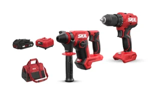 סט פטישון ומקדחה נטענים 20V Brushless כולל סוללה, מטען ותיק SKIL