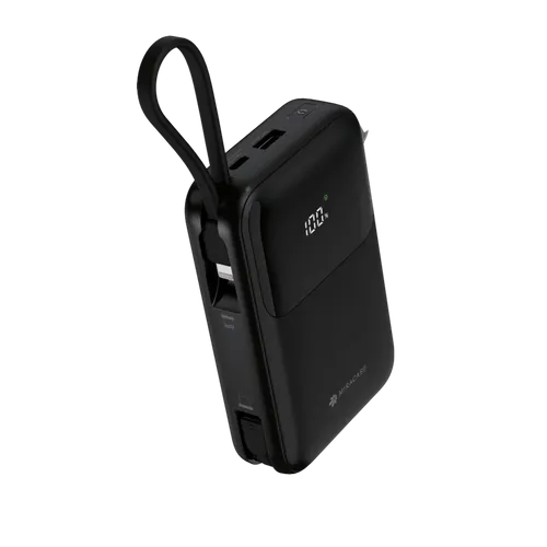 מטען נייד 2 כבלים מובנים וצג 20000mAh Miracase MPB20PD22.5W2CB