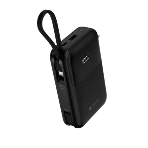 מטען נייד 2 כבלים מובנים וצג 20000mAh Miracase MPB20PD22.5W2CB