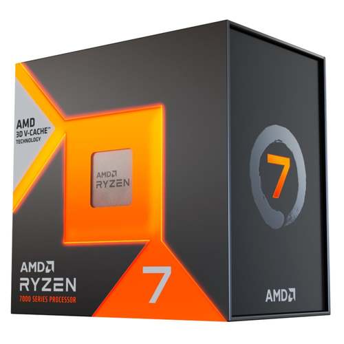 אריזת מעבד AMD Ryzen 7 7800X3D הכולל 8 ליבות ותמיכה בזיכרון DDR5