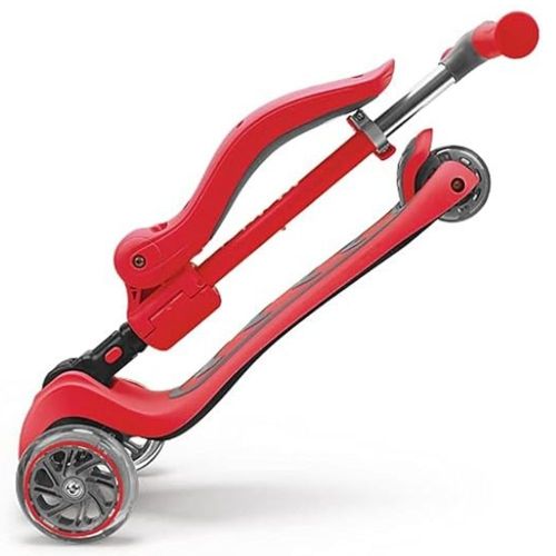 קורקינט מתקפל 2 ב-1 ישיבה / עמידה לפעוטות וילדים עם 3 גלגלים מאירים - כחול