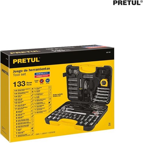 סט כלי עבודה מקצועי 133 חלקים במזוודה קשיחה TRUPER דגם 24223