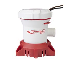 משאבת שיפוליים Tsunami MK2 500GPH/12V כולל שסתום אלחוזר ומתאמים 1" + 3/4" (25/19 מ"מ) Attwood