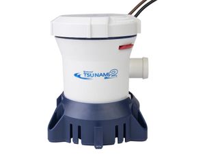 משאבת שיפוליים Tsunami MK2 800GPH/24V כולל שסתום אלחוזר ומתאמים 1" + 3/4" (25/19 מ"מ) Attwood