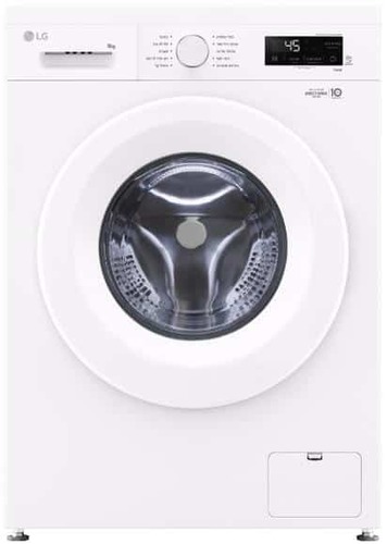 מכונת כביסה פתח חזית 9 ק”ג LG אל ג’י VB9014WH דלת לבנה