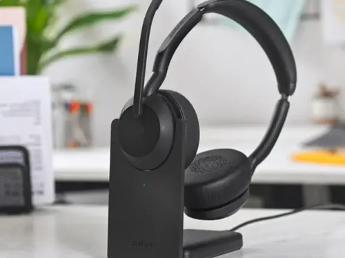 אוזניות אלחוטיות Jabra Evolve2 55 Link380c MS Stereo Stand