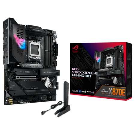 לוח אם Asus ROG STRIX GAMING X870E-E עם תושבת AMD AM5 וזיכרון DDR5