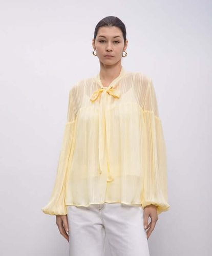 Striped jacquard blouse