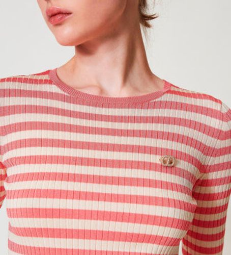Striped jumper with short sleeves