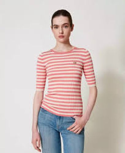 Striped jumper with short sleeves