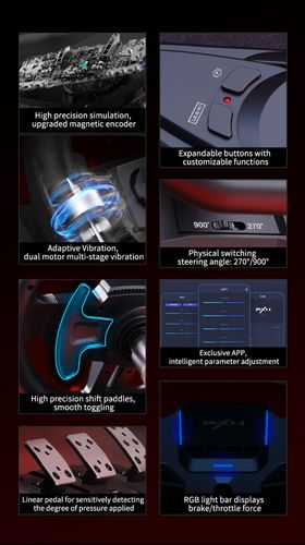 PXN V9 GEN 2 + GAME GRAN TURISMO 7 PS4