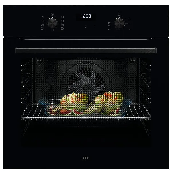 תנור בנוי 71 ליטר דגם AEG ABU51201B זכוכית שחורה