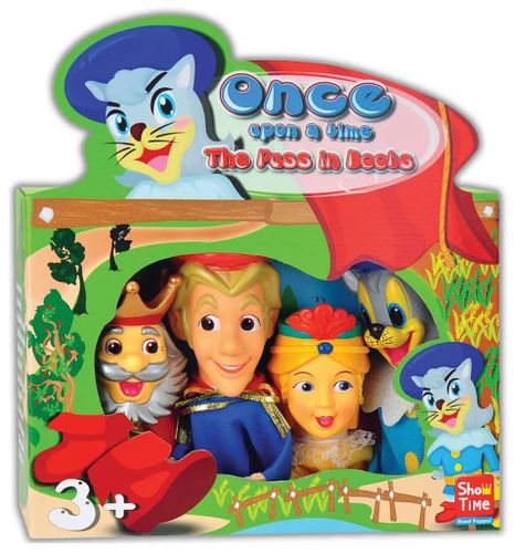 סט 4 בובות תאטרון סיפורי אגדות - החתול במגפיים