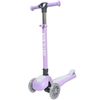 קורקינט ילדים מתקפל 3 גלגלים מאירים וכידון 4 מצבי גובה - סגול