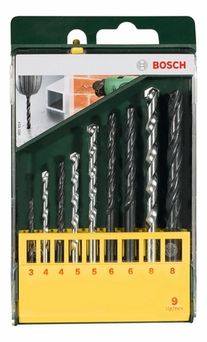 סט מקדחים למתכת ואבן 9 חלקים BOSCH