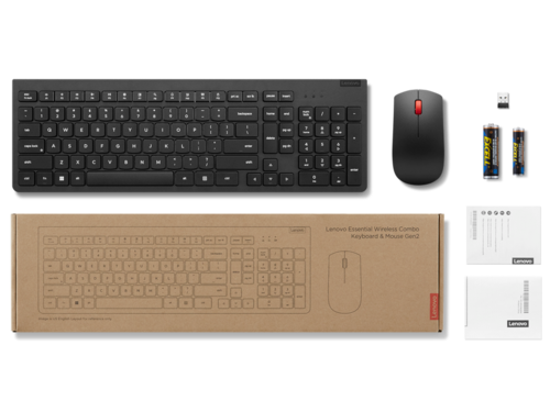 סט מקלדת ועכבר אלחוטיים LENOVO Wireless Combo Keyboard & Mouse Gen2  En/Hb/Ar