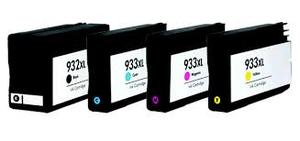 סט 4 ראשי דיו תואמים HP 932XL + 933XL
