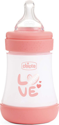 בקבוק האכלה לתינוק Perfect 5 ‏150 מ״ל ורוד Chicco