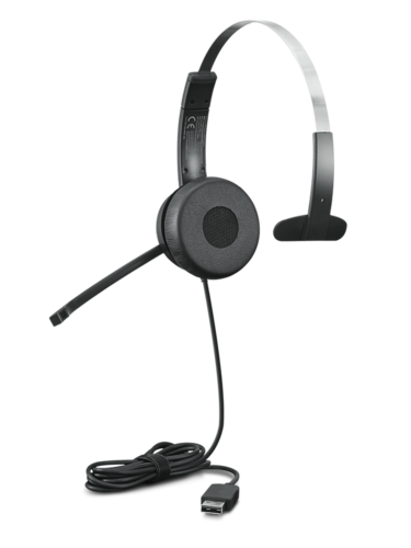 אוזנייה חוטית LENOVO 100 Mono USB Headset - 1Y