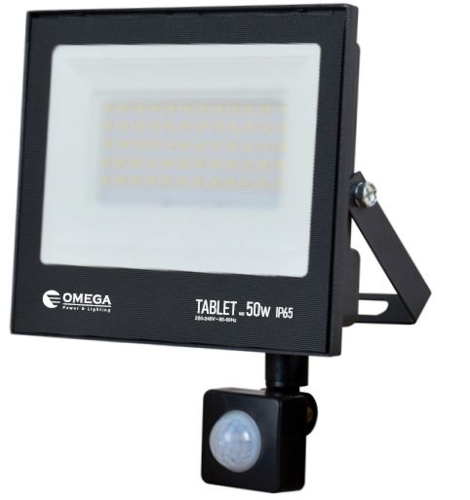 פנס הצפה TABLET 50W דק במיוחד כולל חישן תנועה