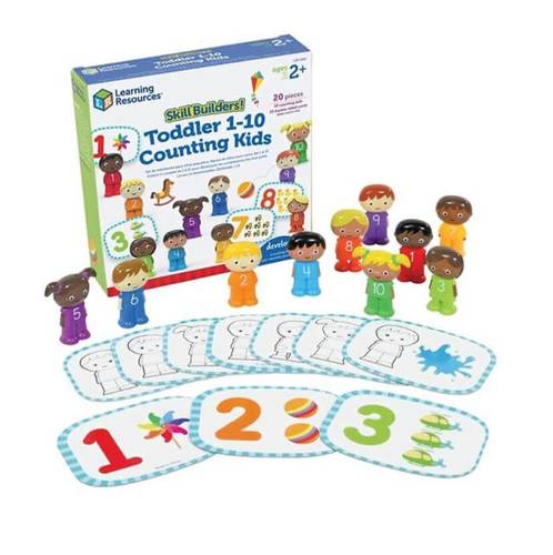 בונים כישורים! ערכת לימוד ספירה 1-10 לילדים (20 חלקים)