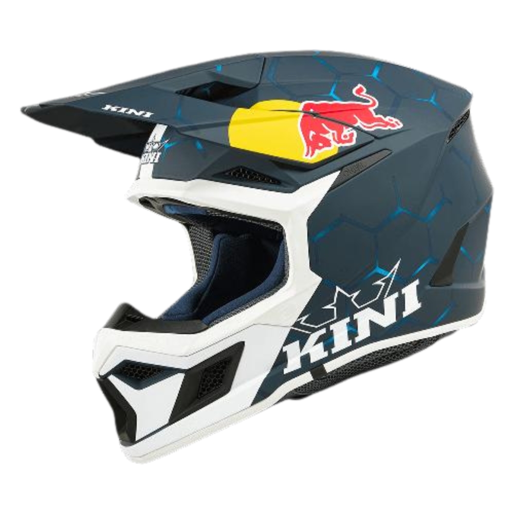 קסדת שטח כחול/לבן - Kini Red Bull MX3