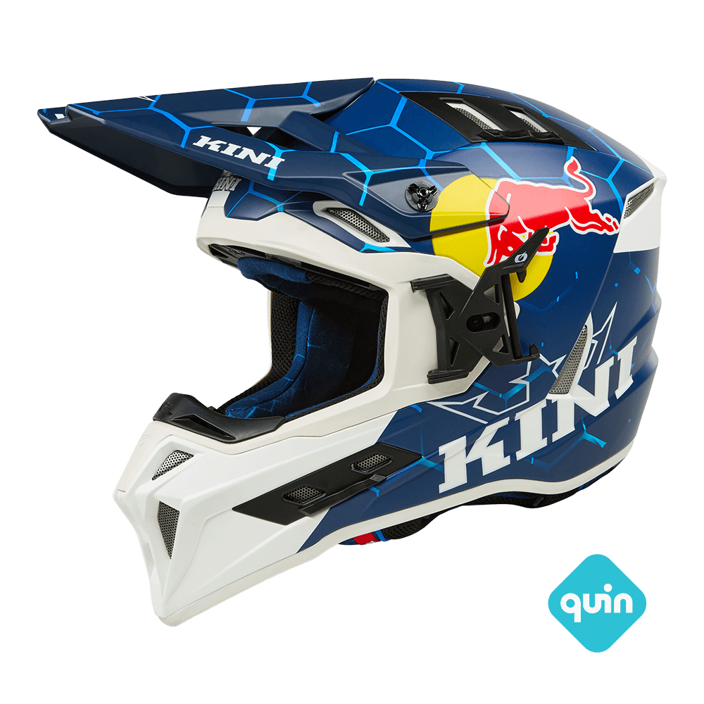 קסדת שטח כחול/לבן - Kini Red Bull EXC