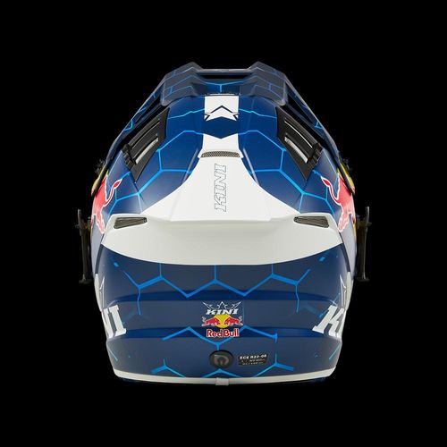 קסדת מוטוקרוס Kini Red Bull EXC דגם KREXC-001 בצבע כחול לבן גודל XS עם טכנולוגיית Airflaps מובנית ומערכת אוורור מתקדמת לבטיחות מקסימלית