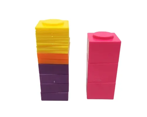 משקולות מדידה בצורת קוביות בנייה - 80 יח'