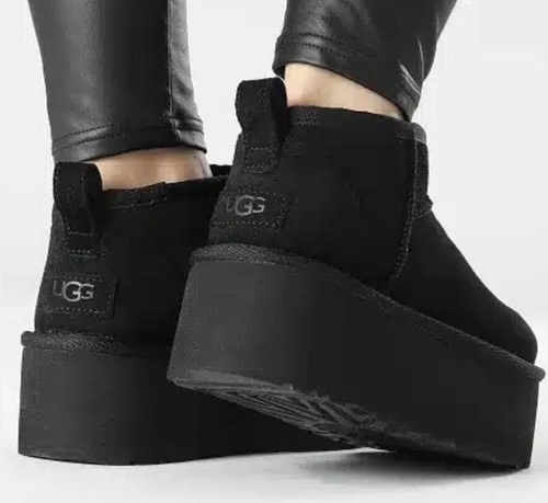 מגף UGG מיני פלטפורמה שחור מידות 36-40 לנשים