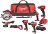 סט דבלין 7 כלים 2 סוללת 5A דגם Milwaukee Dublin Packout Fuel 18V