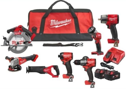 סט דבלין 7 כלים 2 סוללת 5A דגם Milwaukee Dublin Packout Fuel 18V
