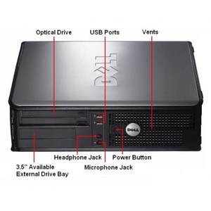 מחשב נייח Dell OptiPlex 360 מערכת הפעלה Windows XP Pro כולל יציאה RS-232 ויציאת LPT מחודש דל