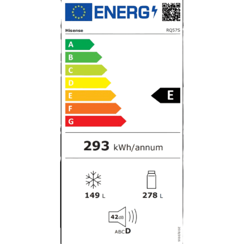 מקרר הייסנס RQ-57BS נירוסטה שחורה