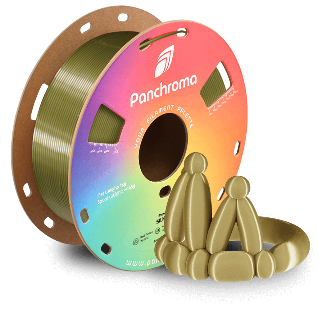 פילמנט משי פליז 1 ק"ג 1.75 מ"מ-  Panchroma Silk PLA Brass (PolyLite Silk)